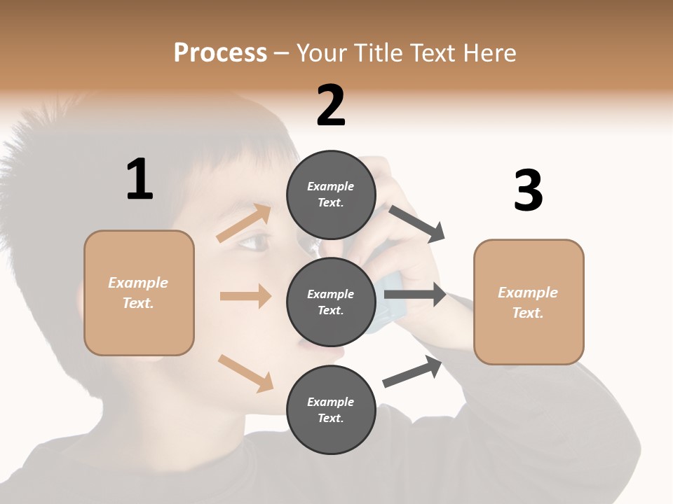 A Young Boy Holding A Cell Phone To His Ear PowerPoint Template