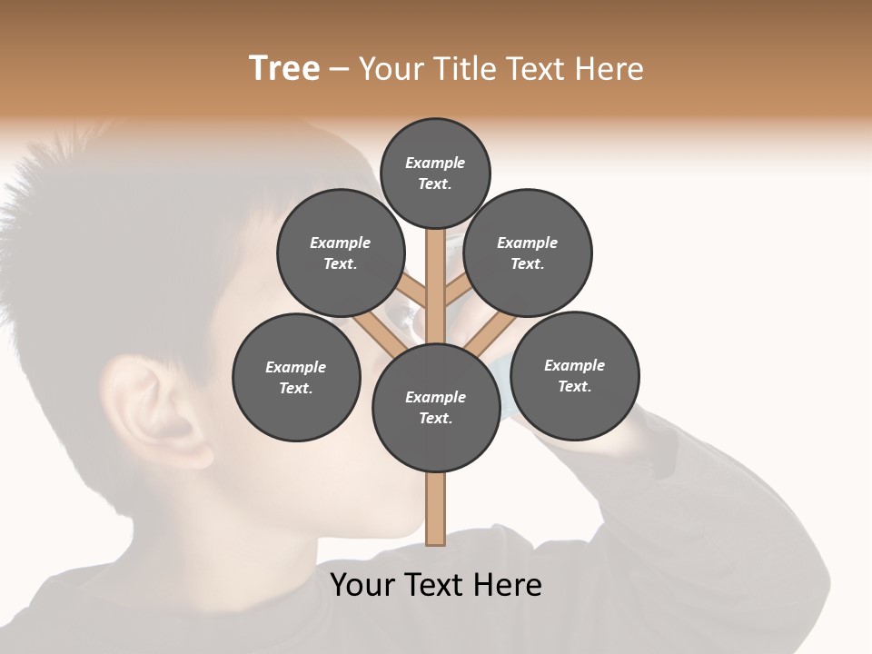 A Young Boy Holding A Cell Phone To His Ear PowerPoint Template