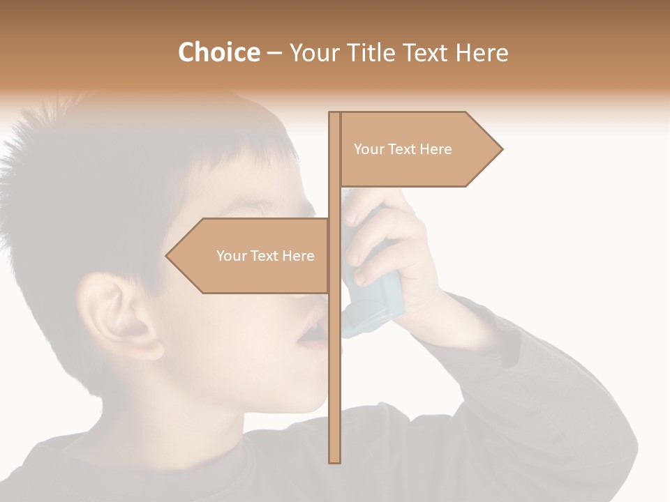A Young Boy Holding A Cell Phone To His Ear PowerPoint Template