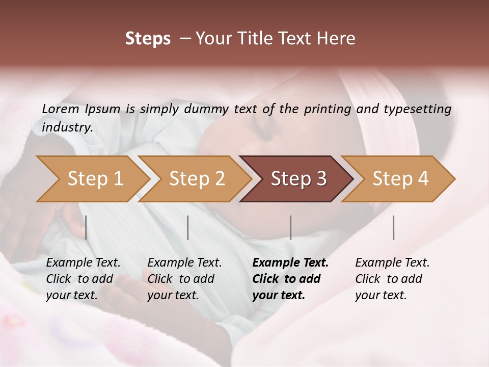 Cute Beautiful Baby PowerPoint Template
