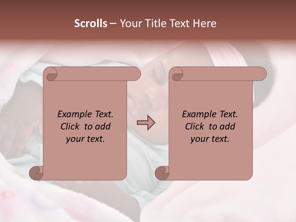 Cute Beautiful Baby PowerPoint Template