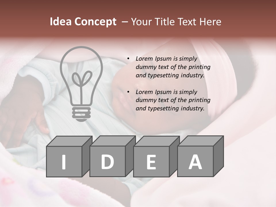Cute Beautiful Baby PowerPoint Template