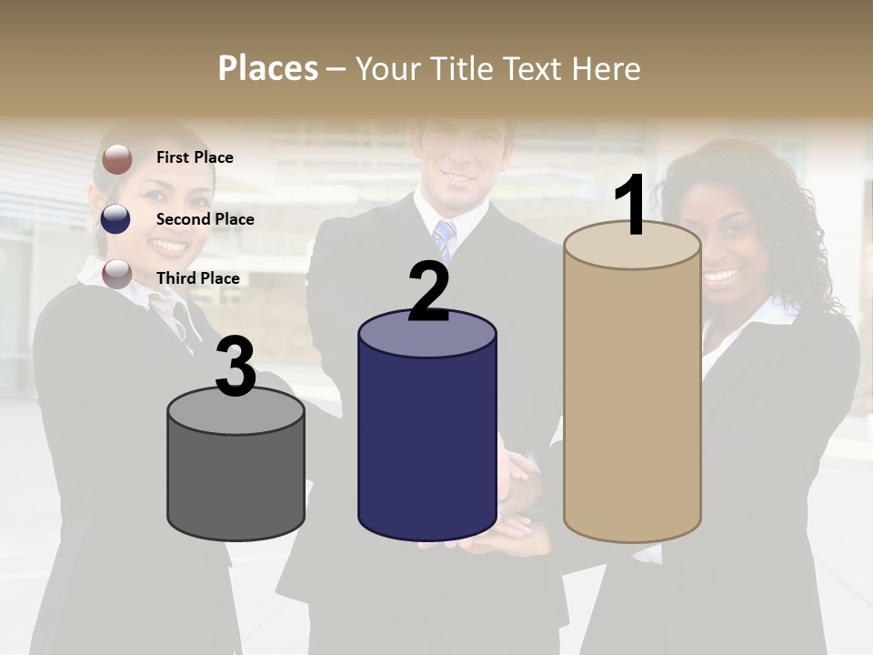 Teamwork Background Lady PowerPoint Template