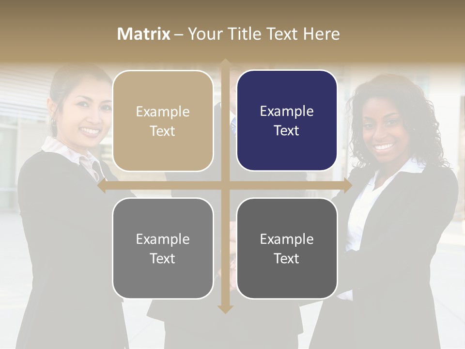 Teamwork Background Lady PowerPoint Template