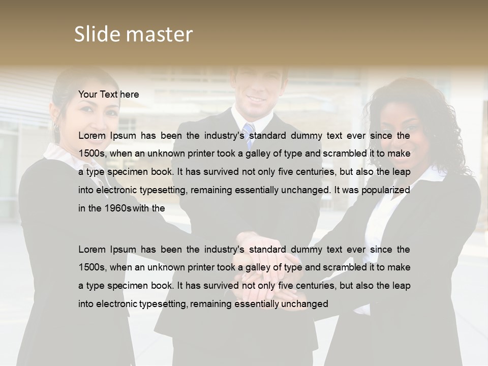 Teamwork Background Lady PowerPoint Template