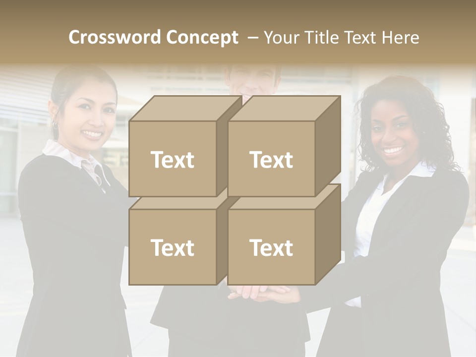 Teamwork Background Lady PowerPoint Template