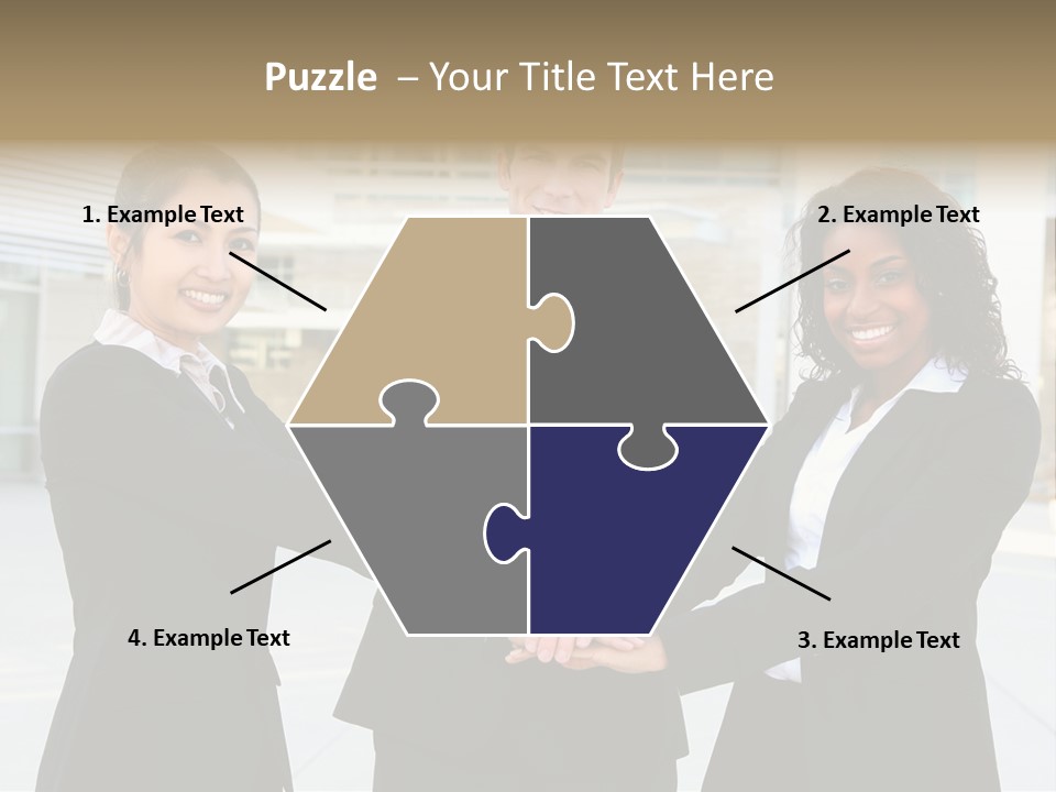 Teamwork Background Lady PowerPoint Template