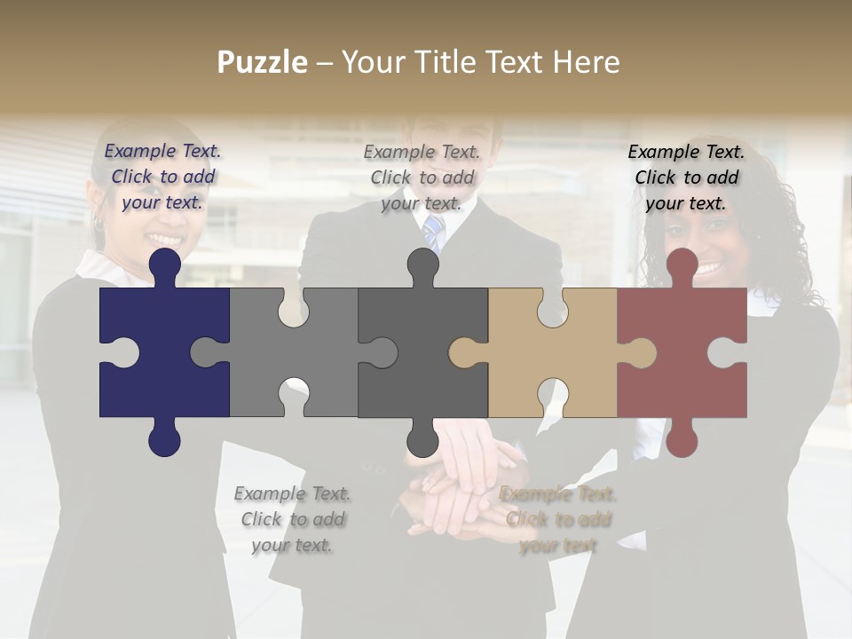 Teamwork Background Lady PowerPoint Template