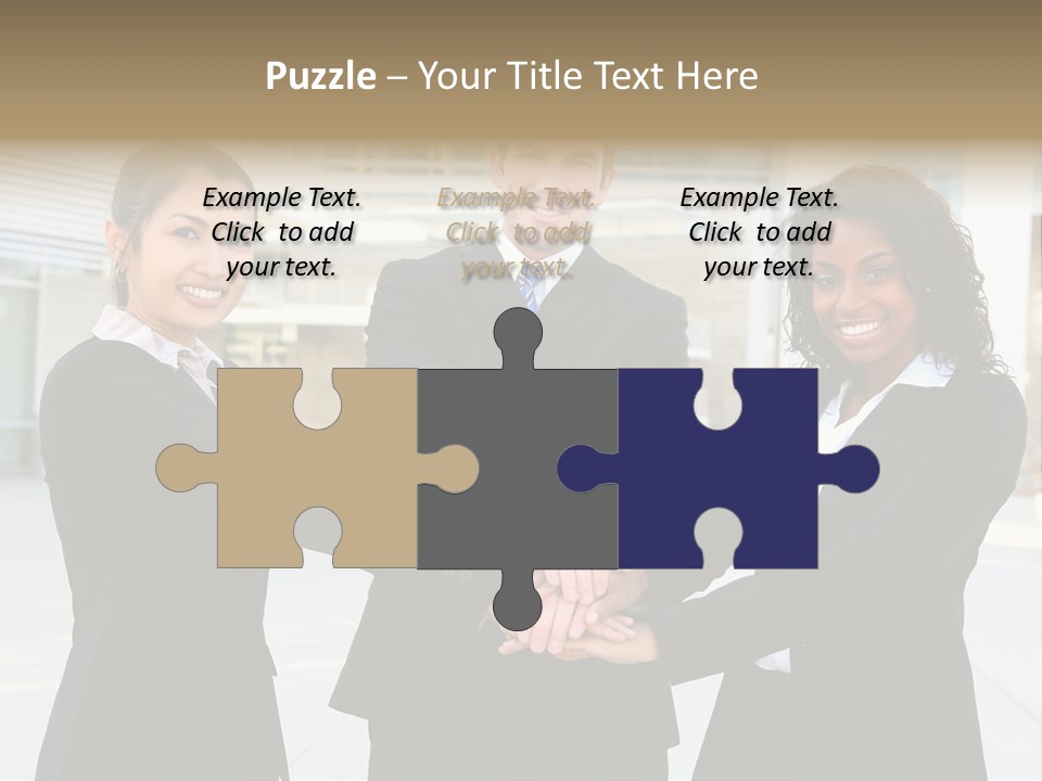 Teamwork Background Lady PowerPoint Template