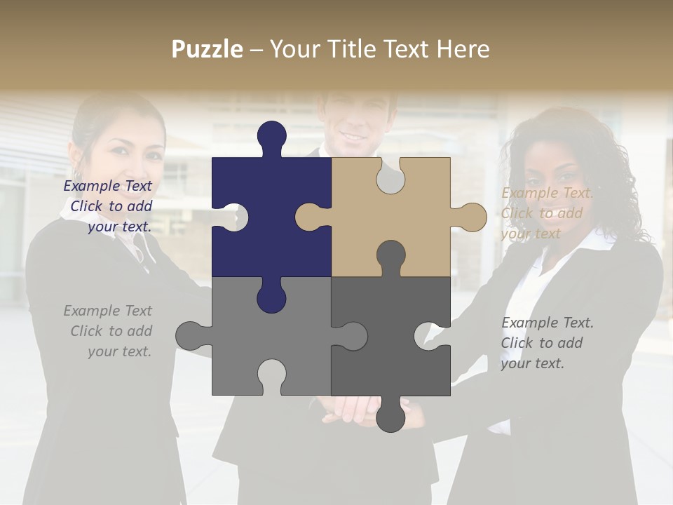 Teamwork Background Lady PowerPoint Template