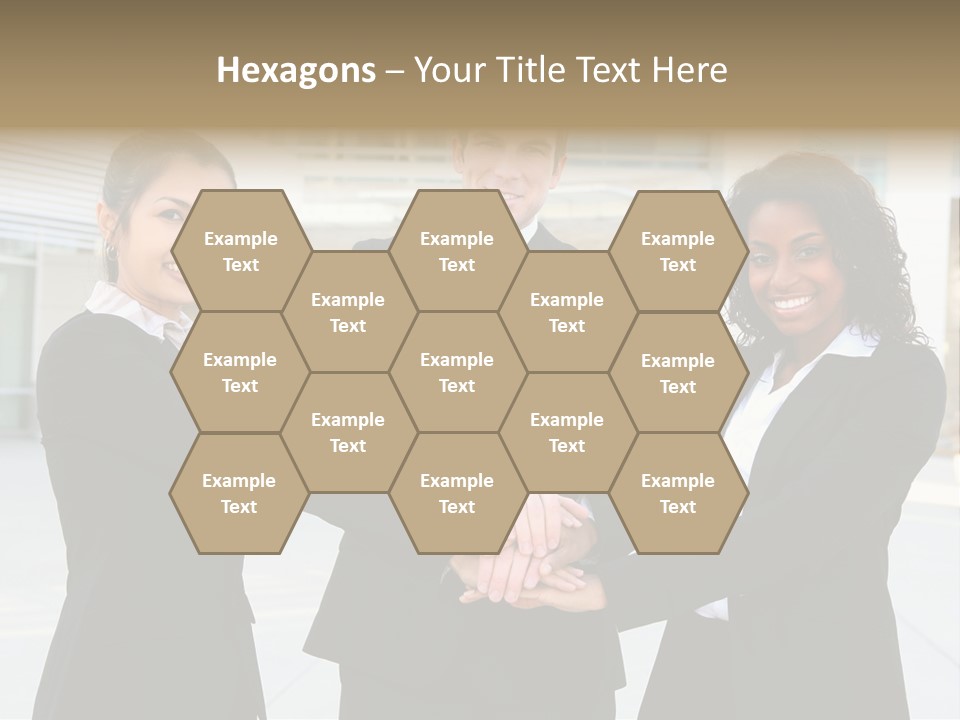 Teamwork Background Lady PowerPoint Template