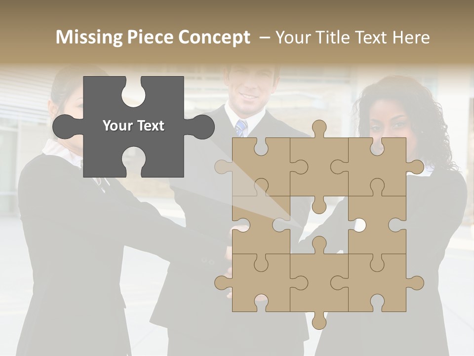 Teamwork Background Lady PowerPoint Template