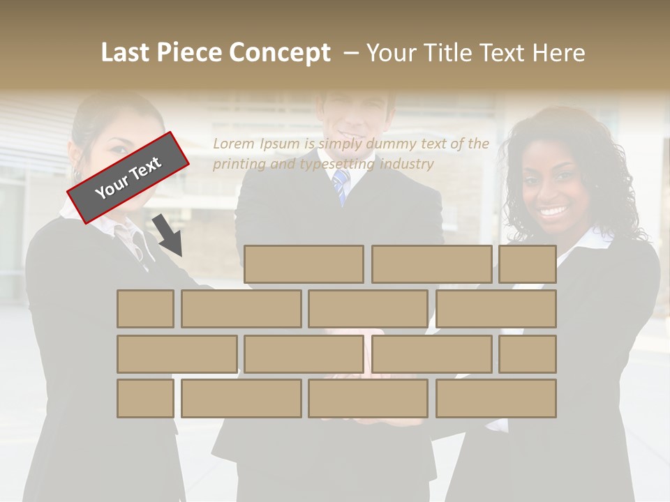 Teamwork Background Lady PowerPoint Template