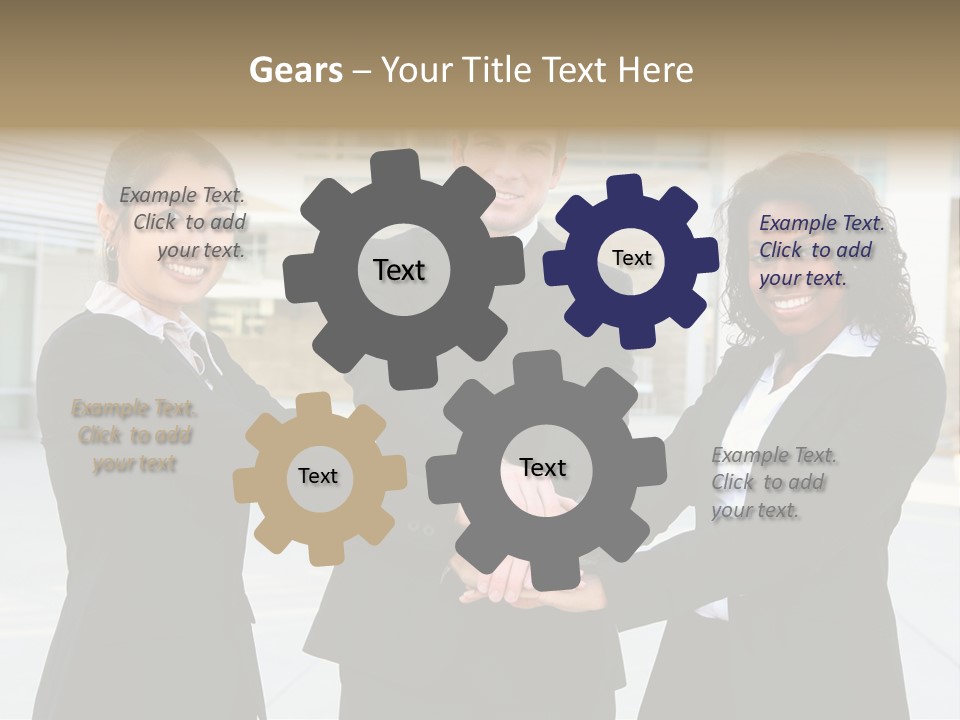 Teamwork Background Lady PowerPoint Template