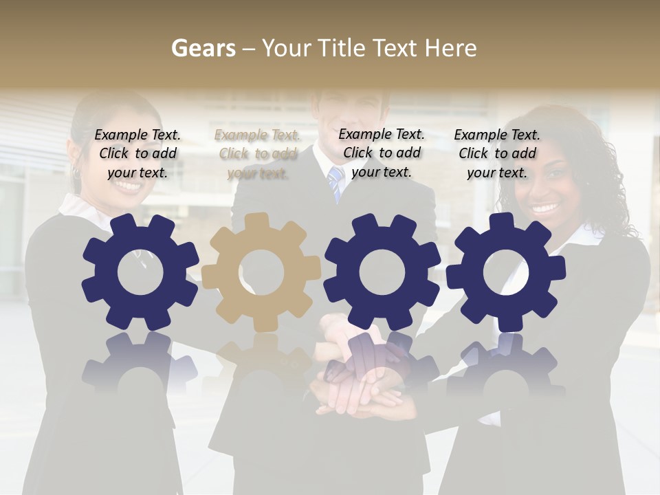 Teamwork Background Lady PowerPoint Template