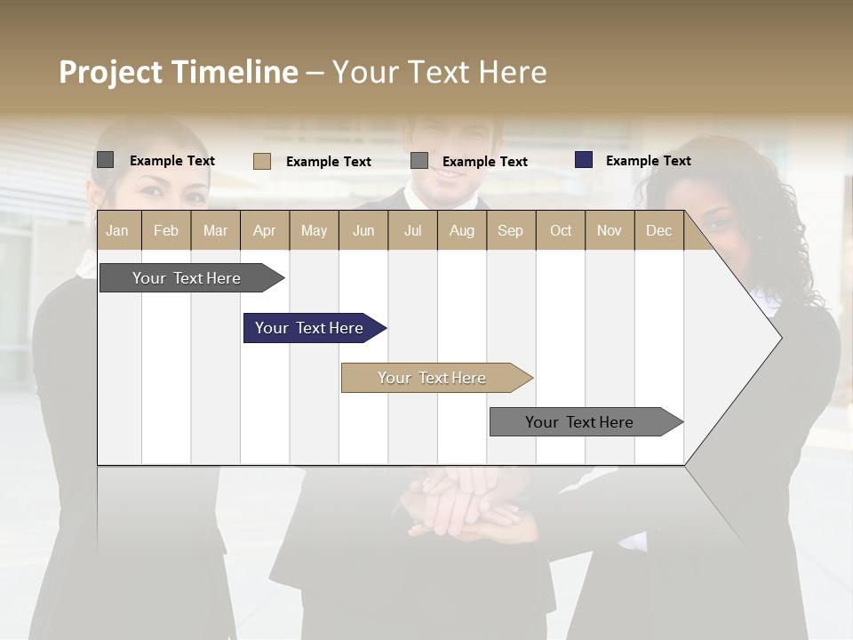 Teamwork Background Lady PowerPoint Template