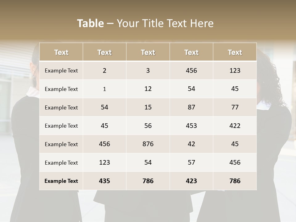 Teamwork Background Lady PowerPoint Template