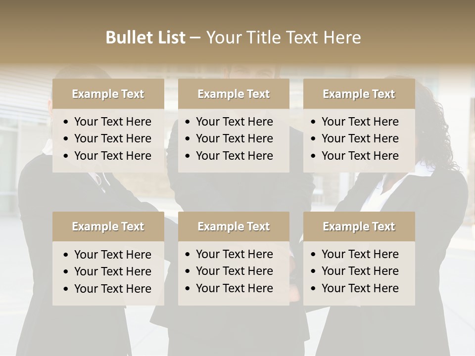 Teamwork Background Lady PowerPoint Template