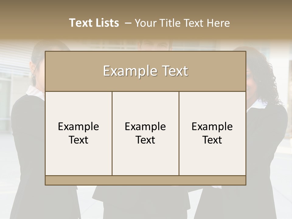 Teamwork Background Lady PowerPoint Template
