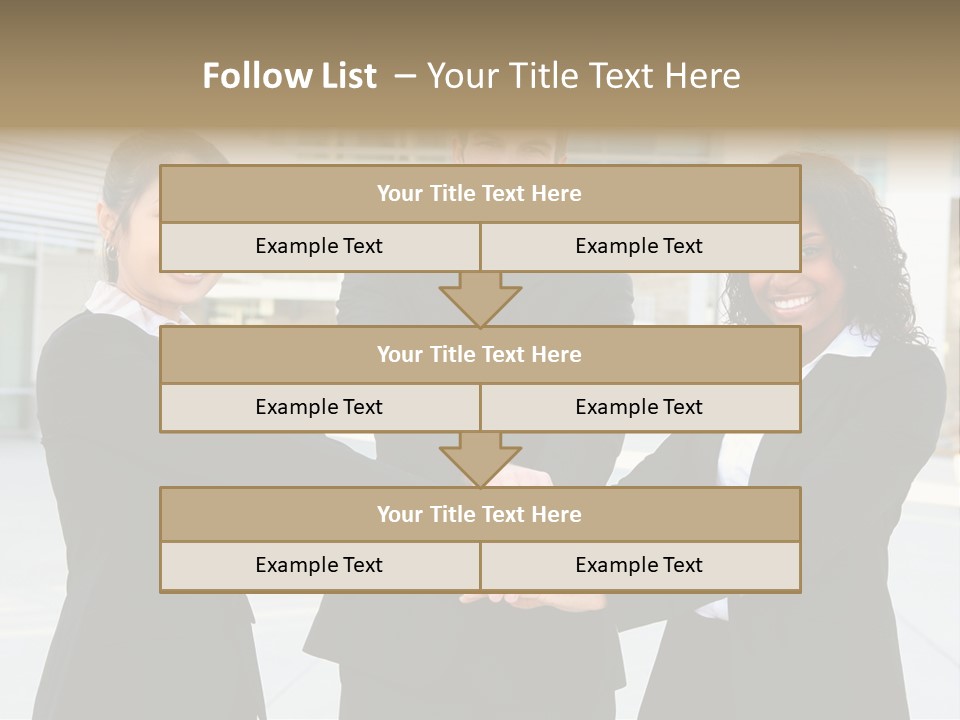 Teamwork Background Lady PowerPoint Template