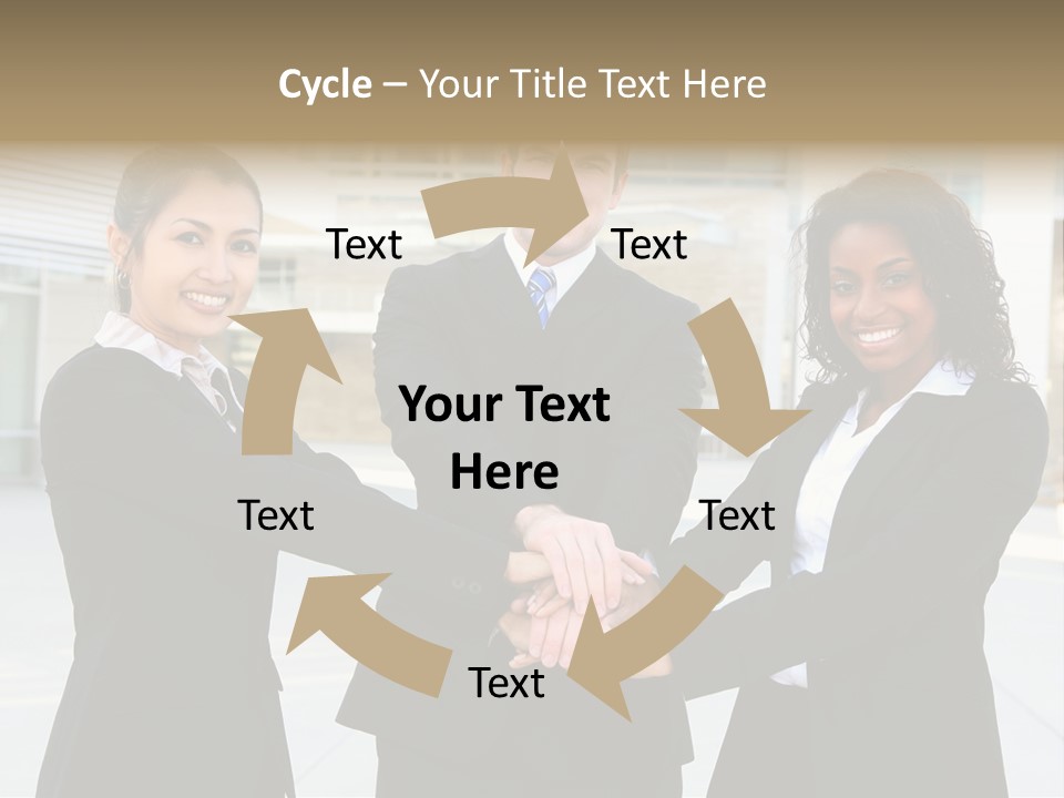 Teamwork Background Lady PowerPoint Template