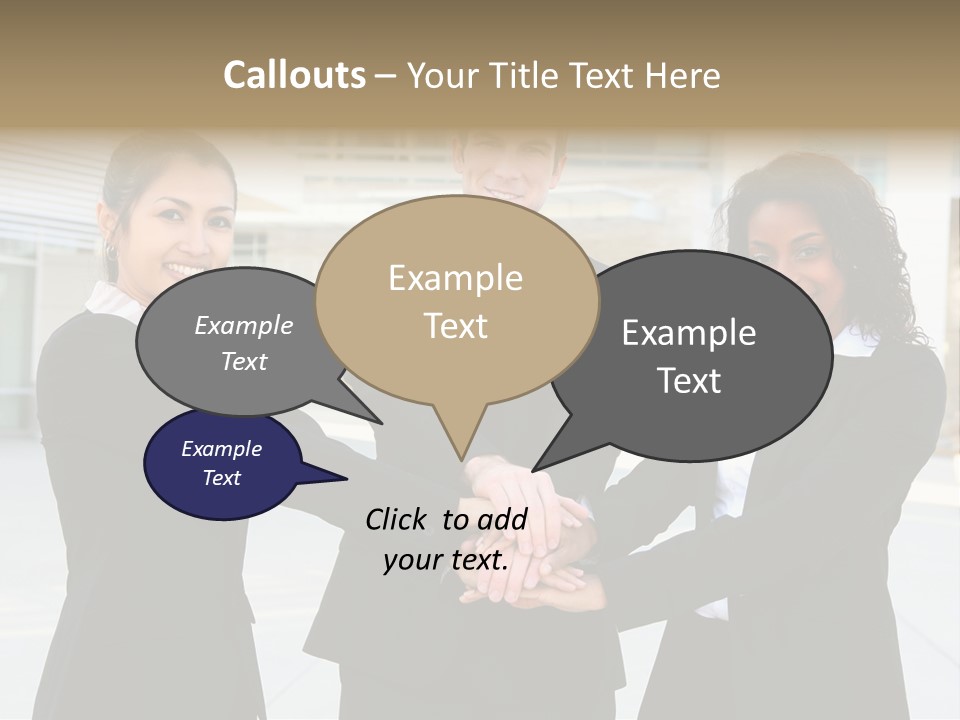 Teamwork Background Lady PowerPoint Template