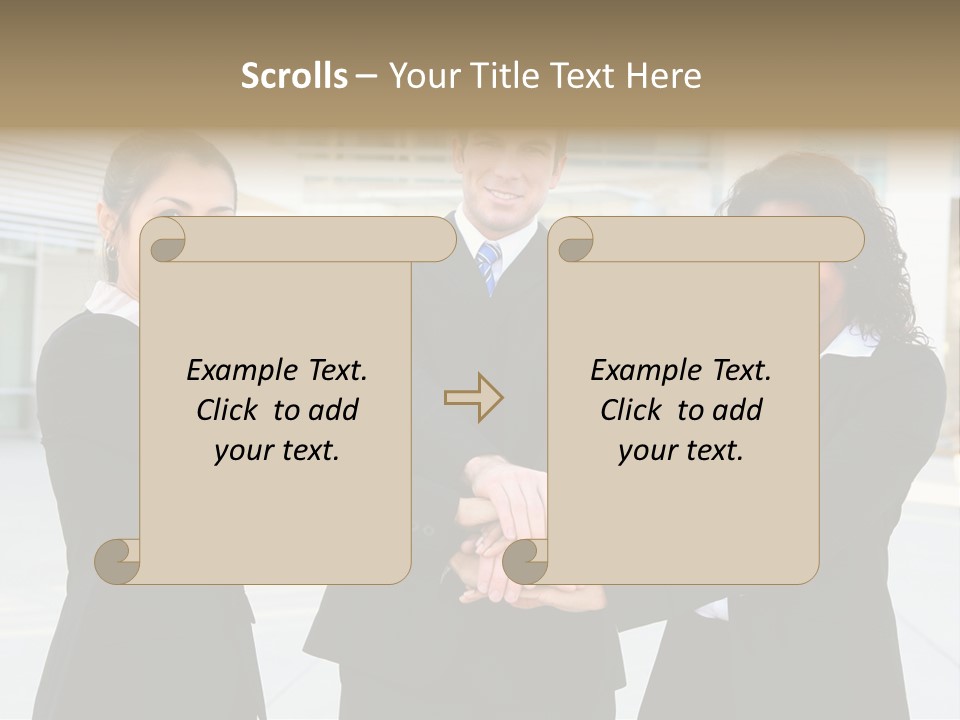 Teamwork Background Lady PowerPoint Template