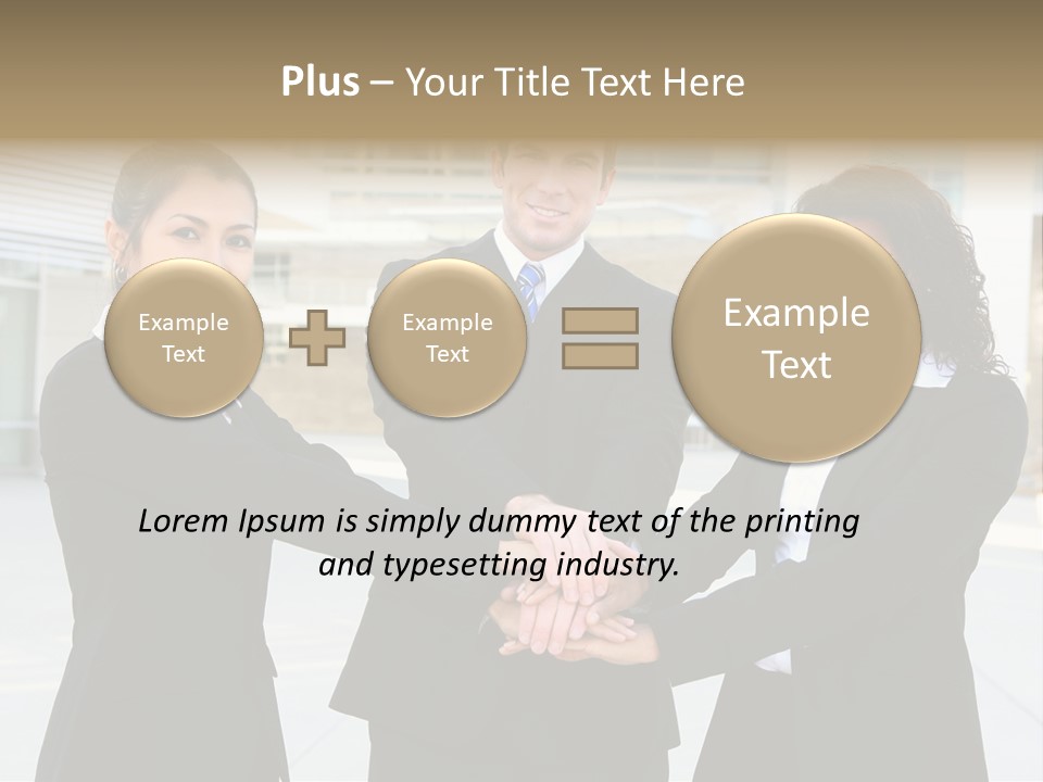 Teamwork Background Lady PowerPoint Template