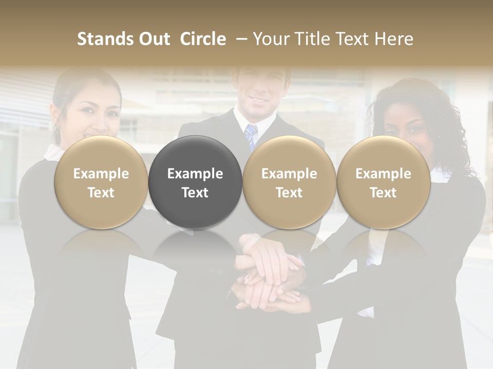 Teamwork Background Lady PowerPoint Template