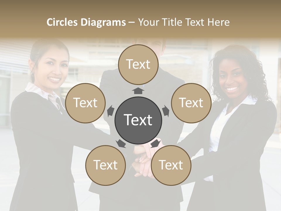 Teamwork Background Lady PowerPoint Template