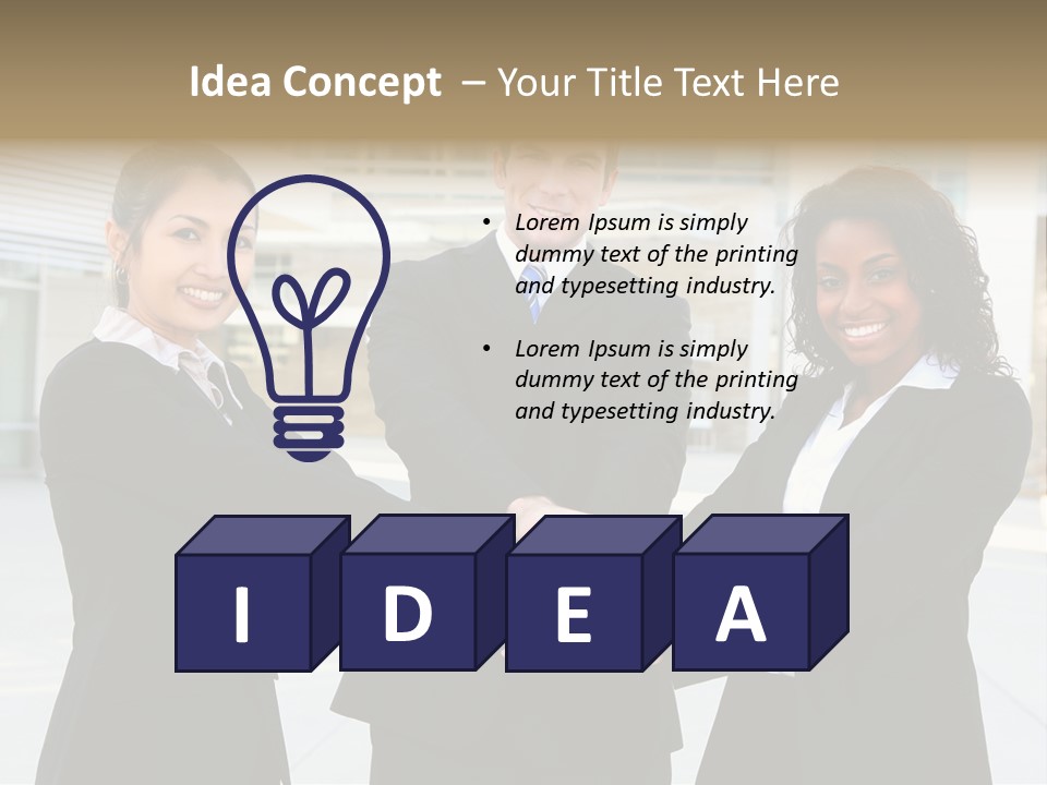 Teamwork Background Lady PowerPoint Template