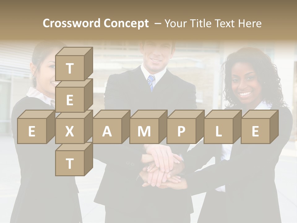 Teamwork Background Lady PowerPoint Template