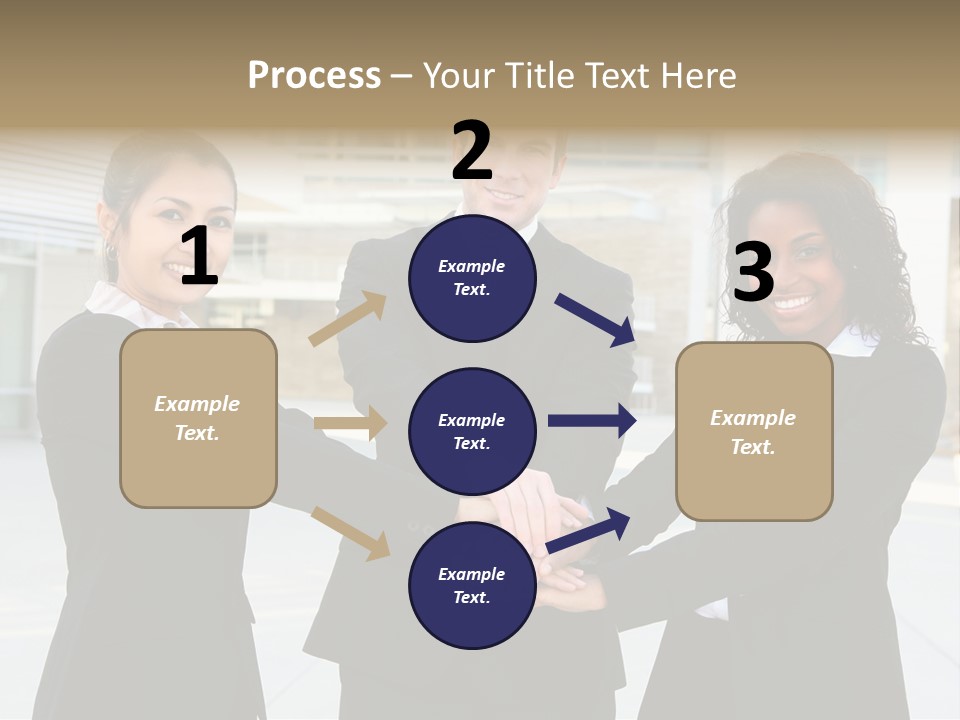 Teamwork Background Lady PowerPoint Template