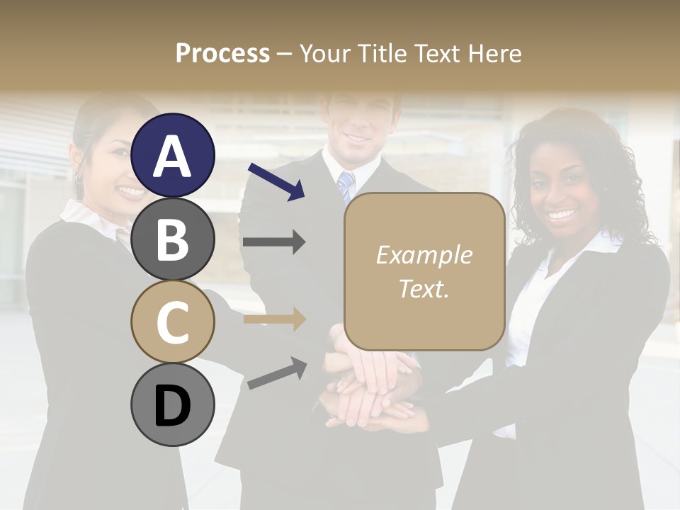 Teamwork Background Lady PowerPoint Template