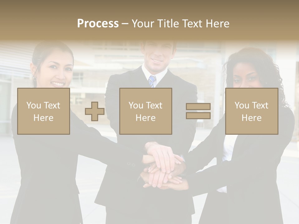 Teamwork Background Lady PowerPoint Template