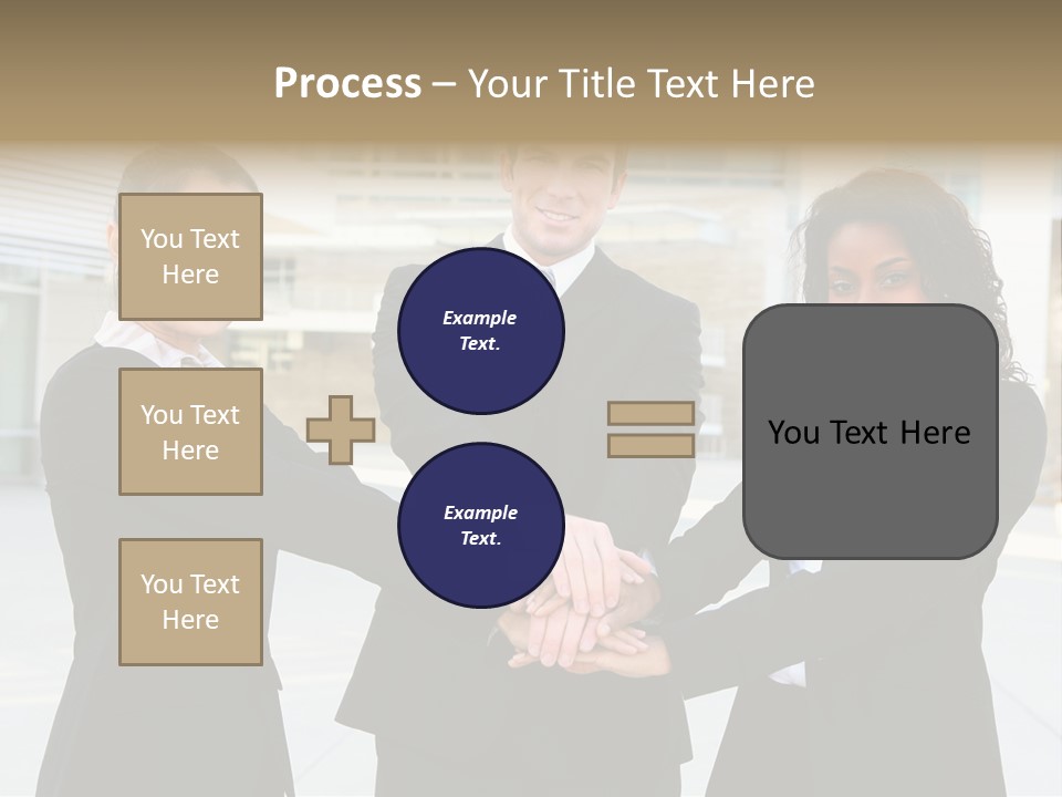 Teamwork Background Lady PowerPoint Template