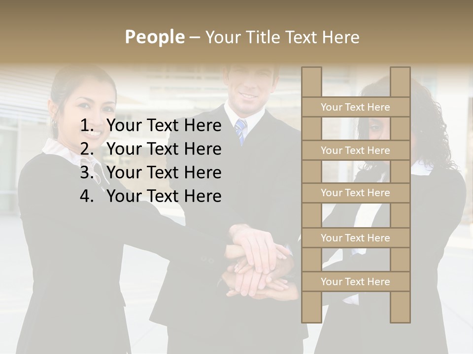 Teamwork Background Lady PowerPoint Template