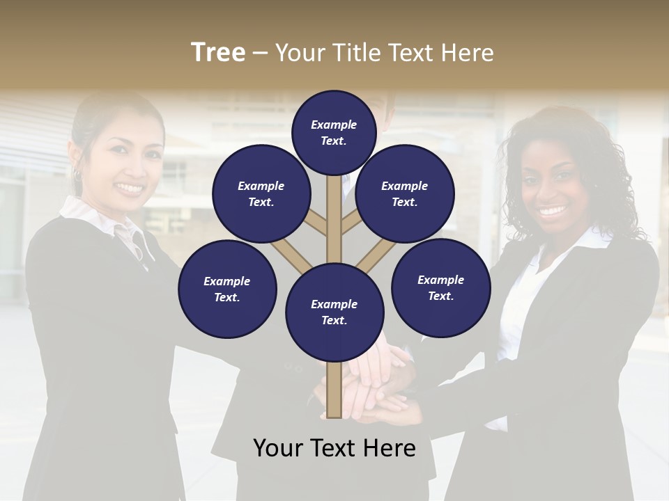 Teamwork Background Lady PowerPoint Template