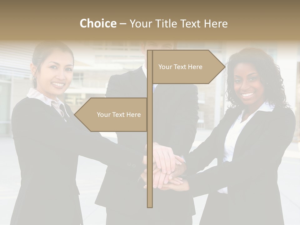 Teamwork Background Lady PowerPoint Template