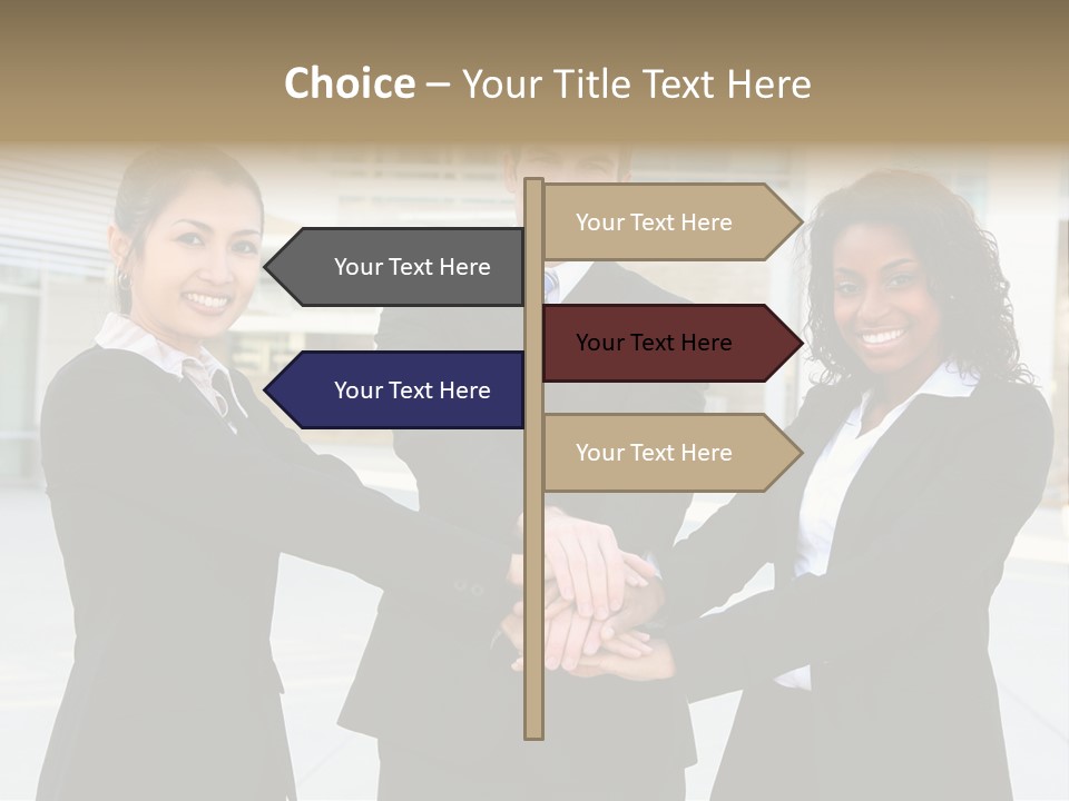 Teamwork Background Lady PowerPoint Template