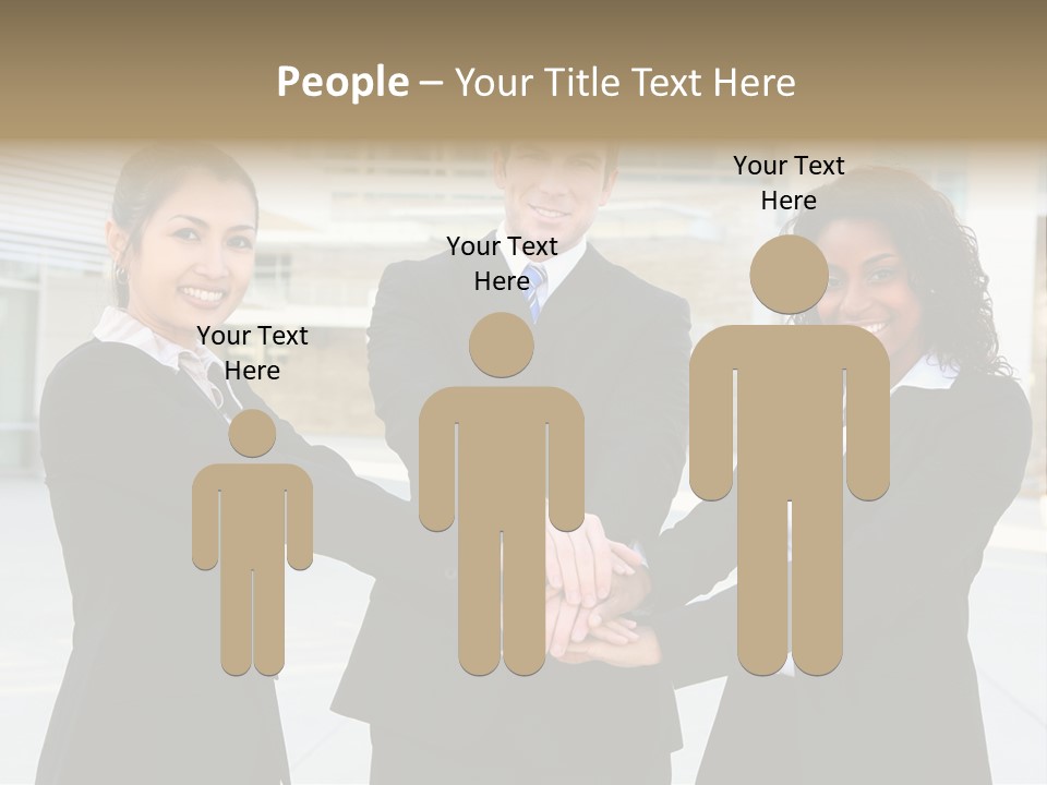 Teamwork Background Lady PowerPoint Template