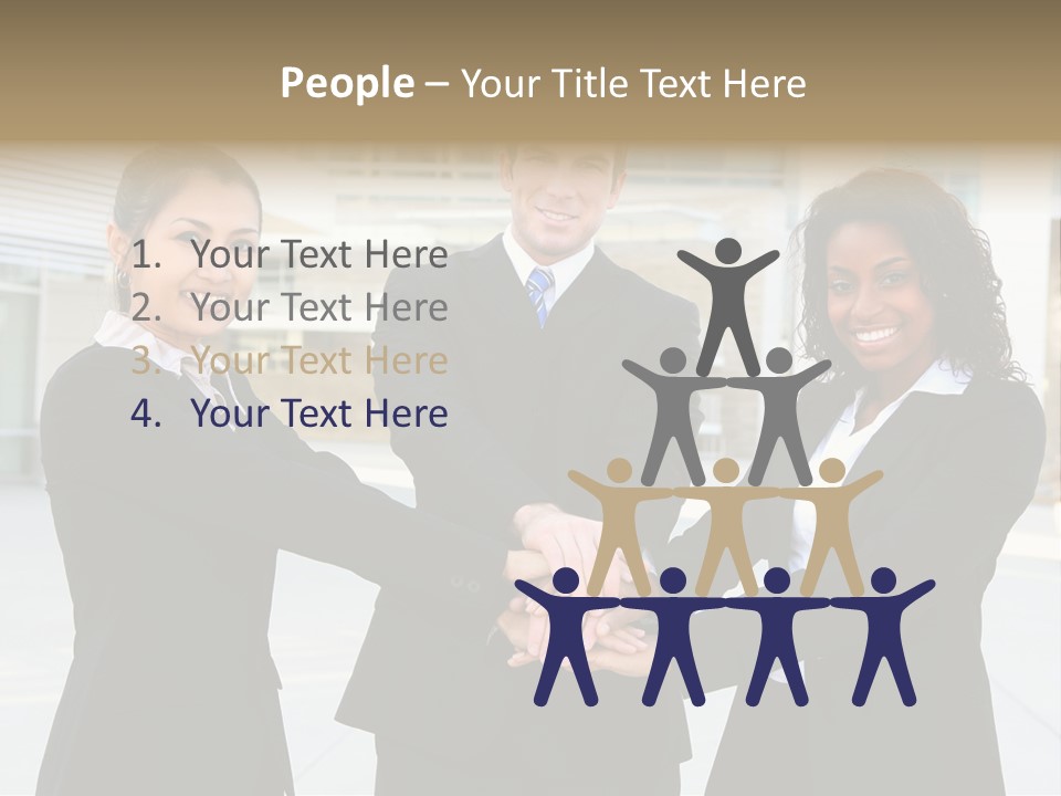 Teamwork Background Lady PowerPoint Template