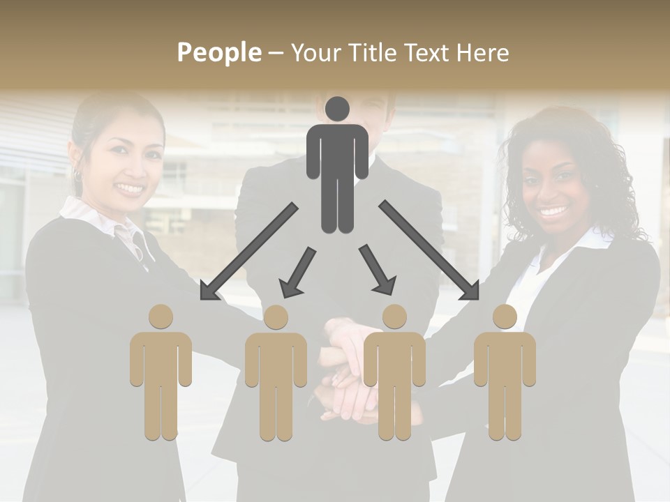 Teamwork Background Lady PowerPoint Template