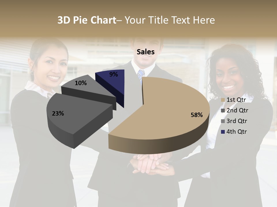 Teamwork Background Lady PowerPoint Template