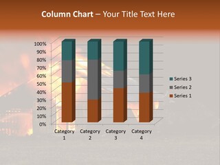 Glow Destroy Building PowerPoint Template