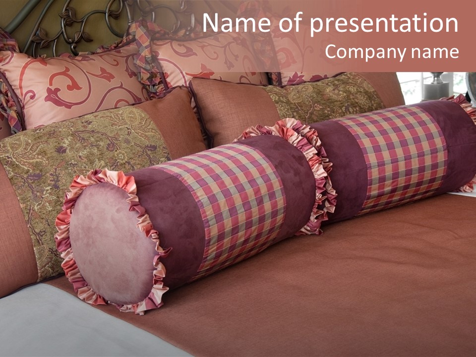 Fabric Hotel Bedding PowerPoint Template