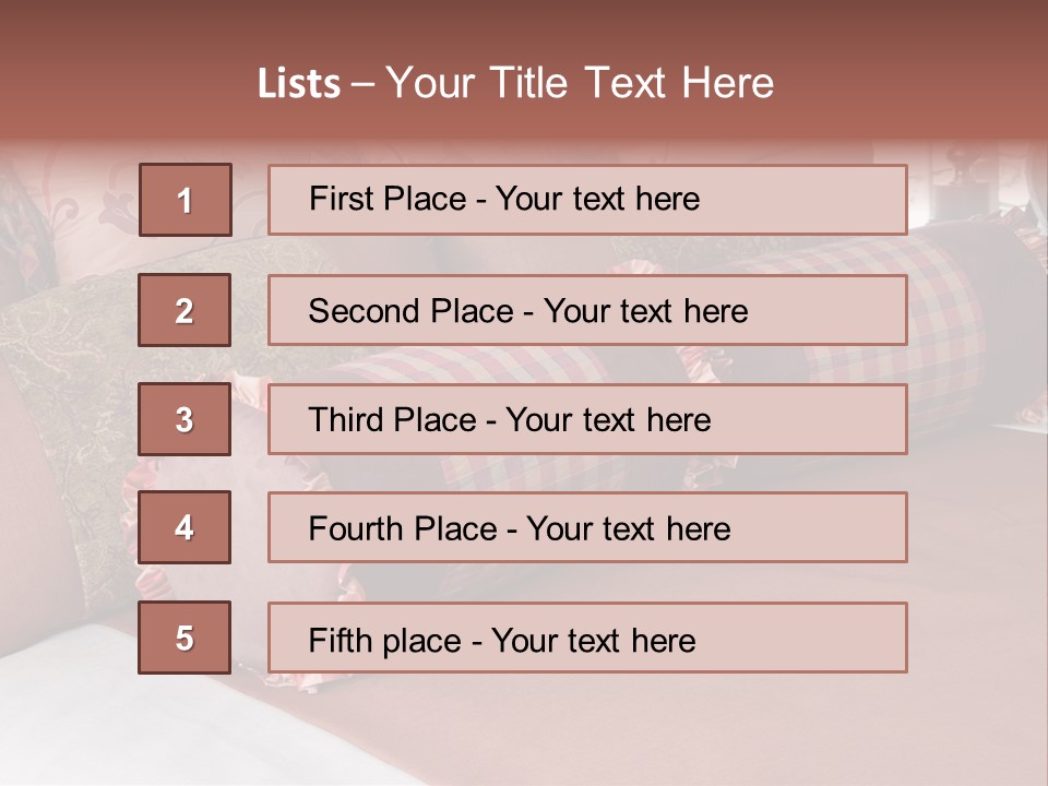 Fabric Hotel Bedding PowerPoint Template