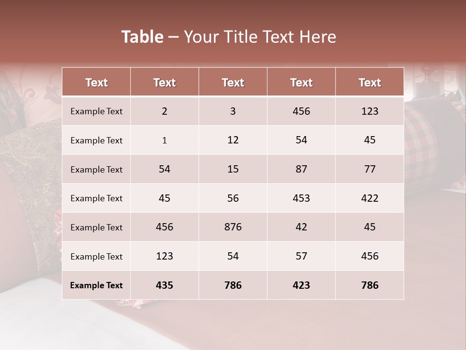 Fabric Hotel Bedding PowerPoint Template