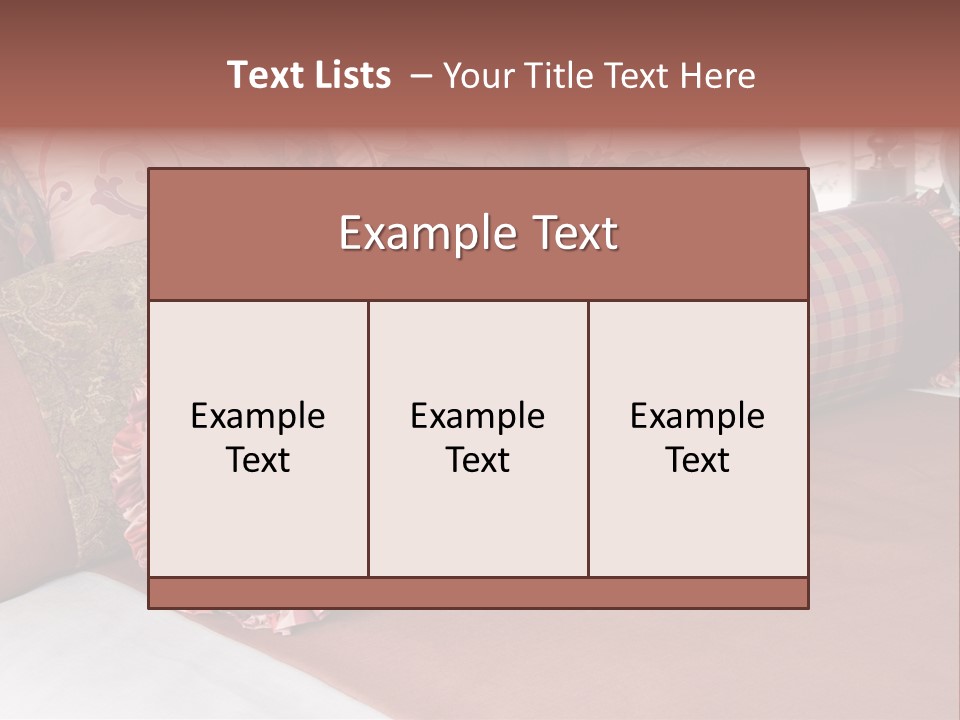 Fabric Hotel Bedding PowerPoint Template