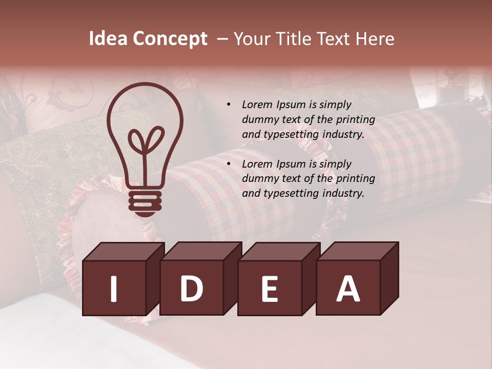 Fabric Hotel Bedding PowerPoint Template